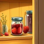 Ilustrácia k rozprávke: Klik, strážkyňa čerstvosti: Príbeh o džemových pohároch, tlaku a nových začiatkoch