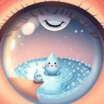 Ilustrácia k rozprávke: Dobrodružstvá slzičky Slanky: Záhada suchého očka