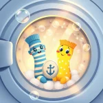 Ilustrácia k rozprávke: Bublinkové dobrodružstvo Filipa a Zuzky v práčke