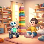 Ilustrácia k rozprávke: Robiho tajomstvo: Ako detská pomoc nabíja robotické srdce