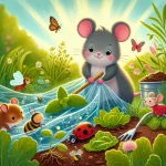 Ilustrácia k rozprávke: Záhada stratených bublín: Dobrodružstvo chrobáčika Bublína a myšky Pipy