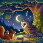 Ilustrácia k rozprávke: Malý králiček Tomáš a záhada meniacich sa mesačných fáz