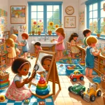 Ilustrácia k rozprávke: Dúhové oči a modrá pokožka: Príbeh o tom, ako byť iný znamená byť výnimočný