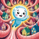 Ilustrácia k rozprávke: Bratia Dýchalko a Vdychalko: Hrdinovia mestečka Telo