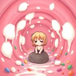 Ilustrácia k rozprávke: Metlička Vláknina a jej dobrodružstvo v Filipkovom brušku