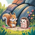 Ilustrácia k rozprávke: Tajomstvo starej skaly: Ako sa rodí pôda pod našimi nohami