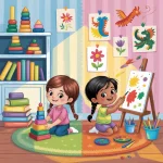 Ilustrácia k rozprávke: Dvojičky a tajomstvo ich jedinečnosti