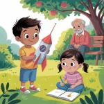 Ilustrácia k rozprávke: Prečo astronauti v kozme lietajú - Detské objavenie gravitácie