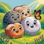 Ilustrácia k rozprávke: Príbehy troch kamenných sestier: Tajomstvá vzniku hornín pre deti
