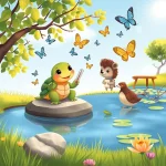 Ilustrácia k rozprávke: Teplé tajomstvo korytnačieho panciera