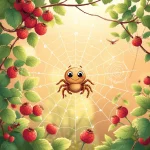 Ilustrácia k rozprávke: Paľkova dokonalá pavučina