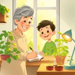 Ilustrácia k rozprávke: Filipova záhada zelenej bazalky