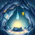 Ilustrácia k rozprávke: Žiarik a tajomstvo jaskyne: Príbeh o čase a zmysle bytia