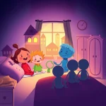 Ilustrácia k rozprávke: Mesto Svetla: Dobrodružstvá Čapíkov a Tyčiniek v Eliškinom svete